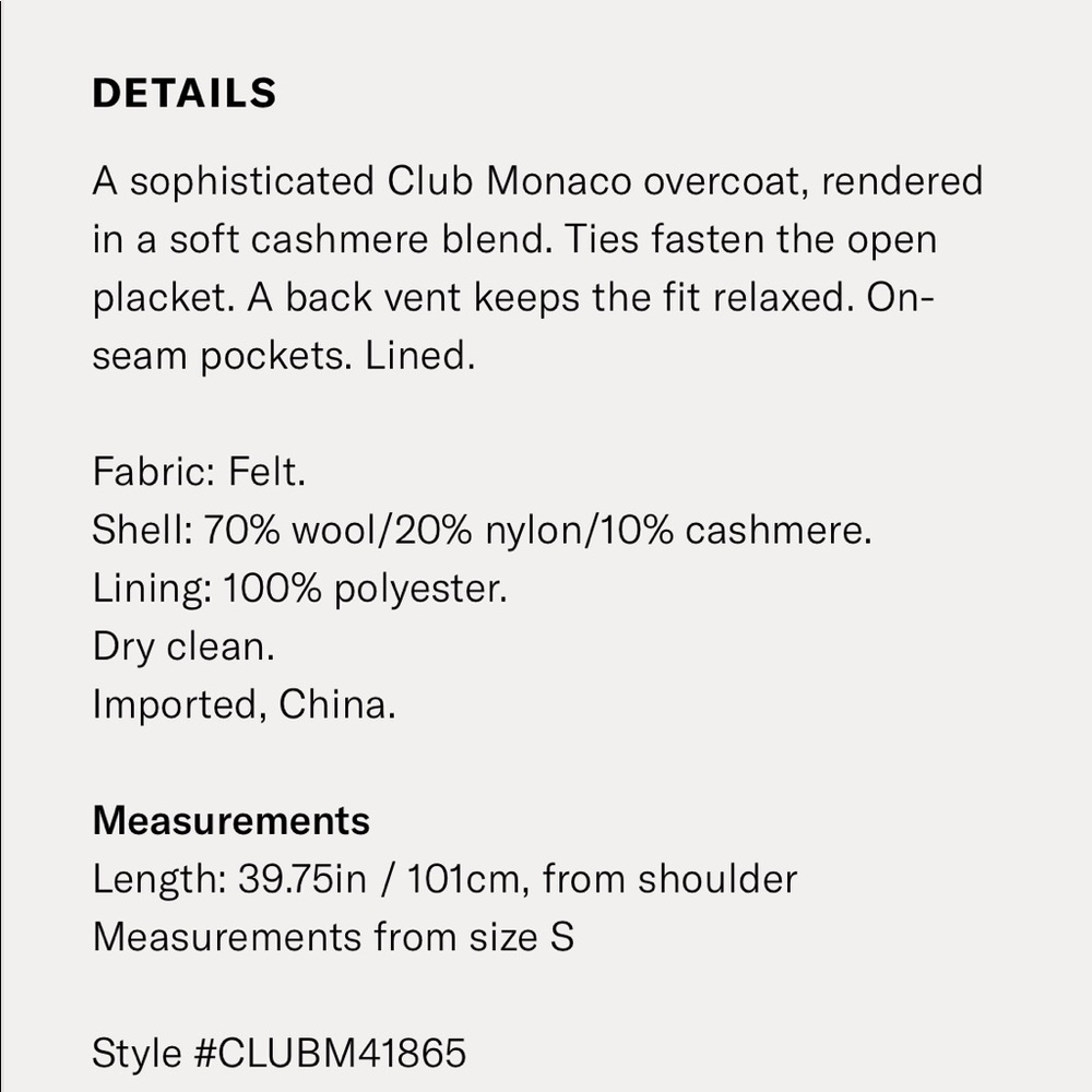Club Monaco Blush Wrap Coat - Picture 4 of 7